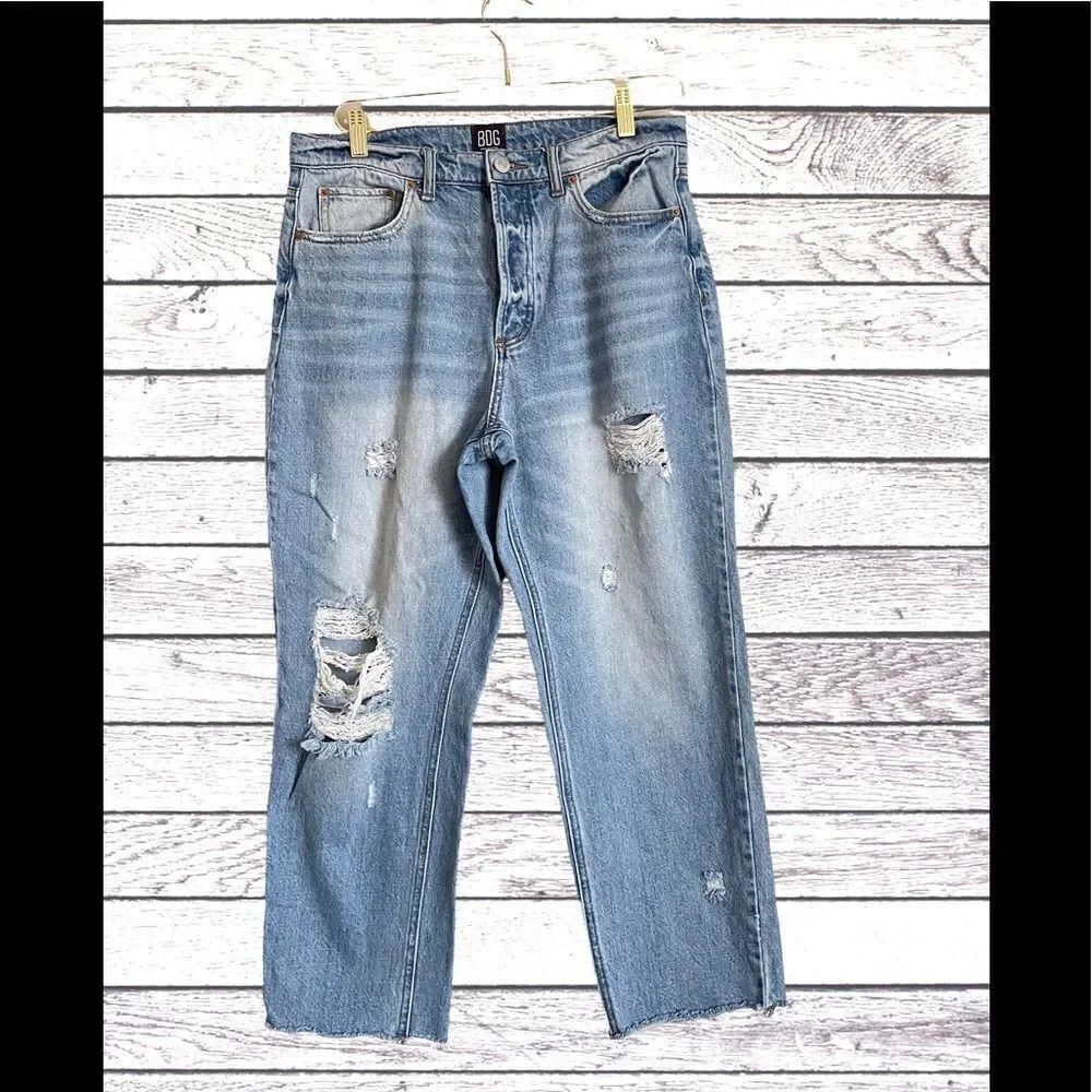 BDG High Rise Distressed Blue Jeans Women's SZ 30